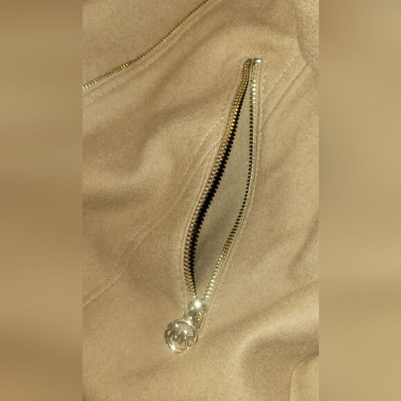 Michael Michael Kors  Asymmetrical Trench Belted Wrap Camel Wool Walker Coat 2X - Picture 15 of 16